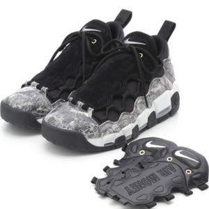NIKE AIR MORE MONEY LX BLACK/WHITE-METALLIC PEWTER